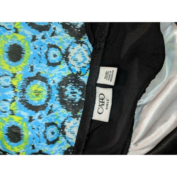 Catos Girls XL 16 Maxi Dress Sleeveless Sundress Lined Blue Black - Picture 3 of 4